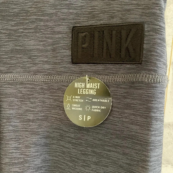 NWT! Victoria’s Secret PINK gray Heather high waist distressed leggings Small - Picture 3 of 7